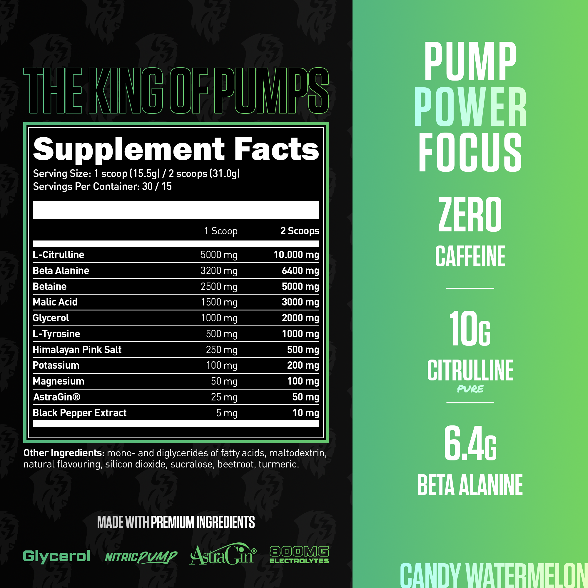 Big Buffalo Primal Pump V2 Pre-Workout - Label
